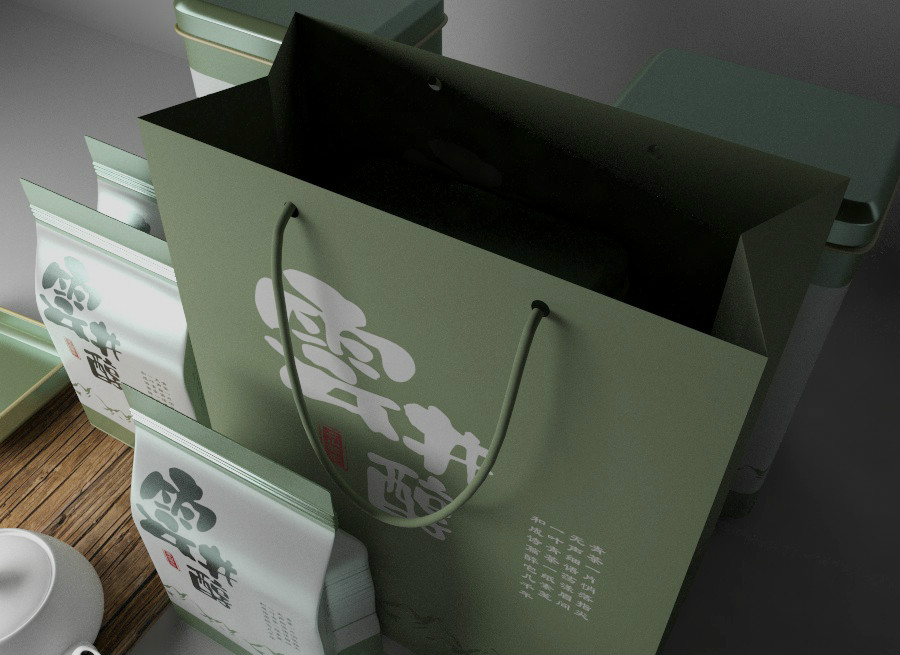 清新古樸茶葉包裝設(shè)計(jì)，簡(jiǎn)潔大氣茶葉包裝設(shè)計(jì)