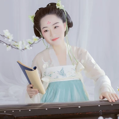 清新淡藍(lán)文藝女生頭像，唯美古風(fēng)真人頭像