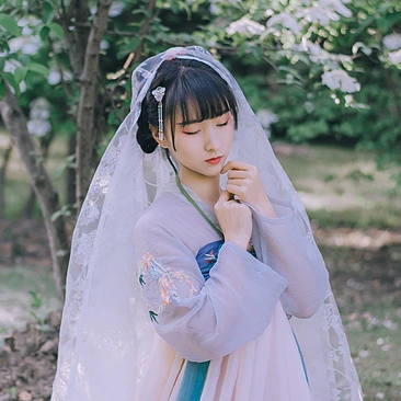 清新可愛瓊花女生頭像，唯美古風(fēng)真人頭像