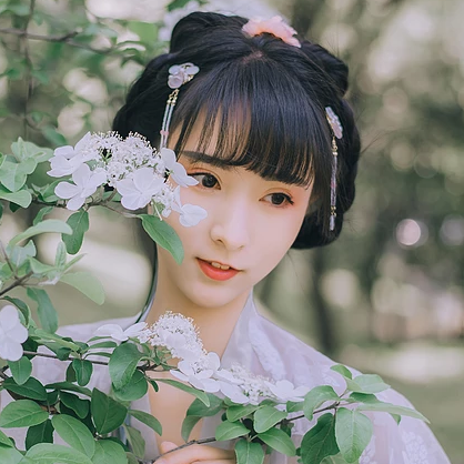 清新可愛瓊花女生頭像，唯美古風(fēng)真人頭像