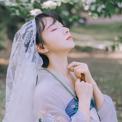 清新可愛瓊花女生頭像，唯美古風(fēng)真人頭像