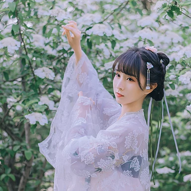 清新可愛瓊花女生頭像，唯美古風(fēng)真人頭像