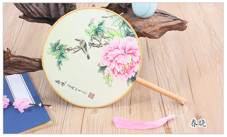 花卉圖案家佳樂文學(xué)團(tuán)扇：16款古典雙面花卉團(tuán)扇