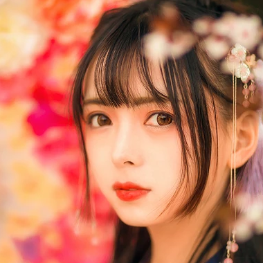 如花似夢(mèng)帶傘女生頭像，唯美古風(fēng)真人頭像