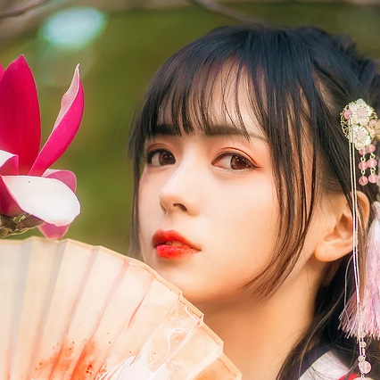 如花似夢(mèng)帶傘女生頭像，唯美古風(fēng)真人頭像