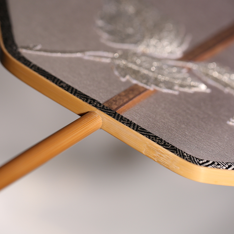 古典白色雪花團(tuán)扇，家佳樂(lè)文學(xué)繡花宮扇扇子