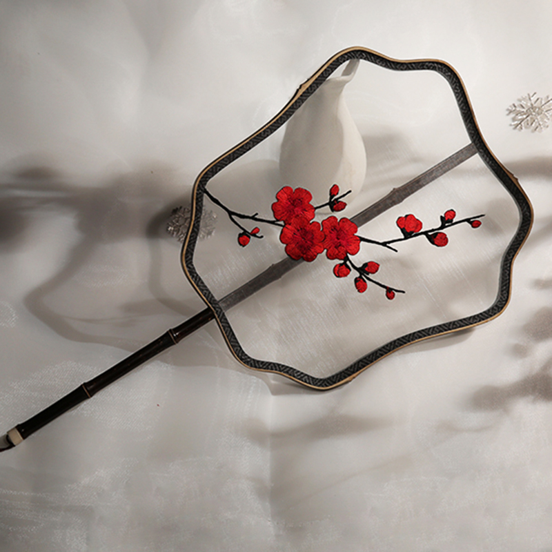 五款家佳樂文學(xué)刺繡團(tuán)扇，蘇繡繡花宮扇扇子