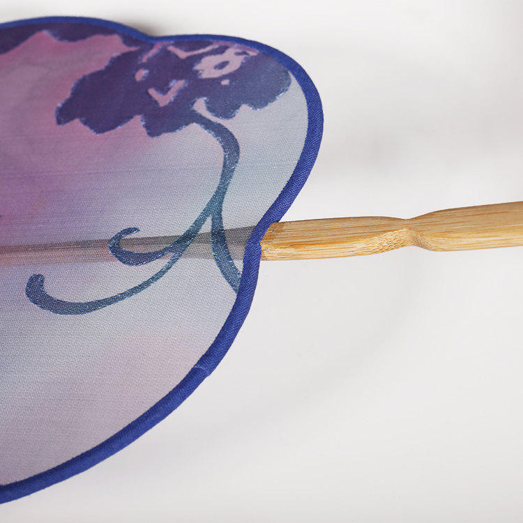 淡雅紫文藝團(tuán)扇，家佳樂文學(xué)絕美古風(fēng)扇子