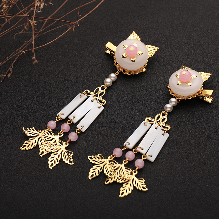 漢服古風(fēng)配飾步搖，流蘇發(fā)夾彼岸花頭飾