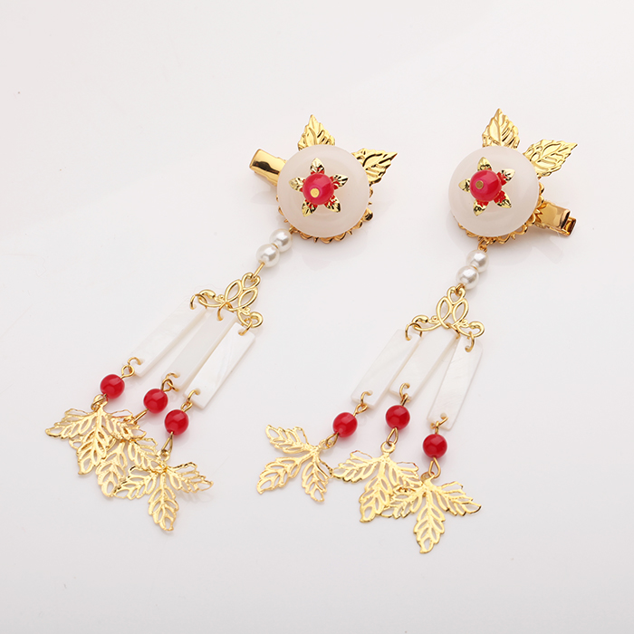 漢服古風(fēng)配飾步搖，流蘇發(fā)夾彼岸花頭飾