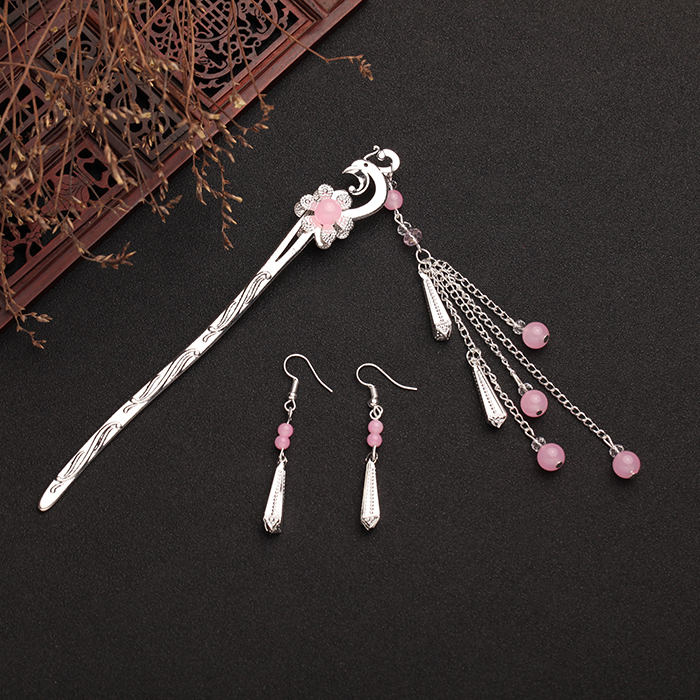 鳳凰盤發(fā)發(fā)釵步搖，精致唯美古風(fēng)頭飾