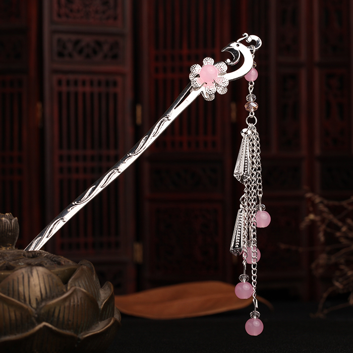 鳳凰盤發(fā)發(fā)釵步搖，精致唯美古風(fēng)頭飾