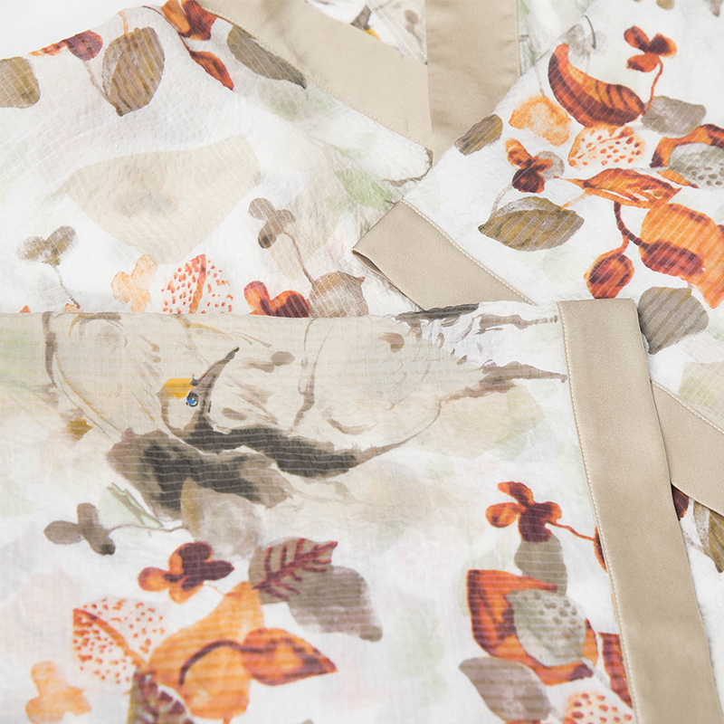 魏晉風(fēng)大袖交領(lǐng)襦裙?jié)h服，松葉水墨印花漢服