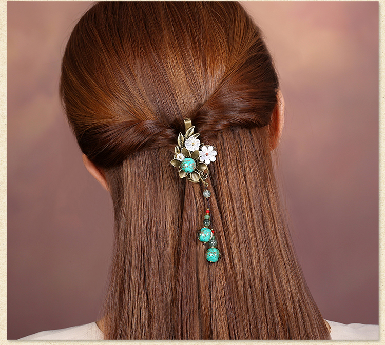 古銅蘊緲發(fā)夾，靈動唯美古風(fēng)頭飾