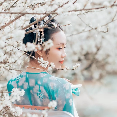 清新梨花芬芳女生頭像，唯美古風(fēng)真人頭像