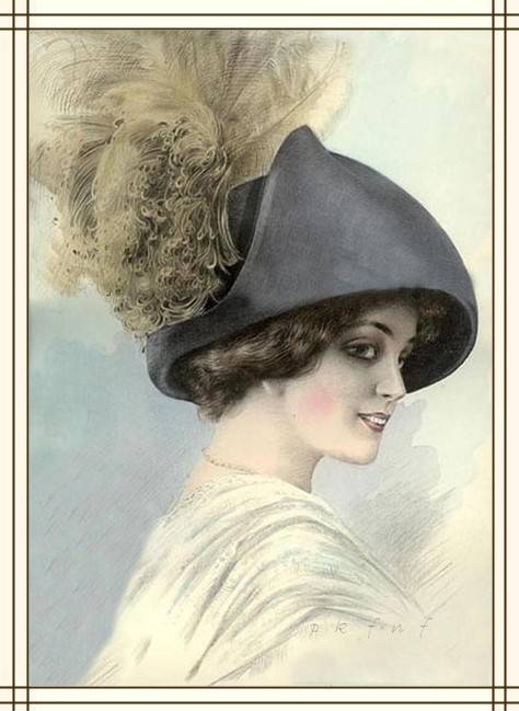 別致風格的美在老年女人韻味插畫!