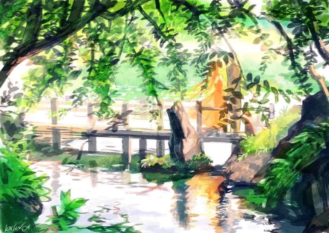 超唯美優(yōu)雅插畫，清新亮麗的手繪插畫