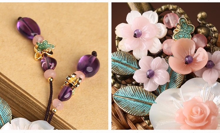 復古亦蝶花發(fā)夾夾，小清新氣質(zhì)淑女頭飾