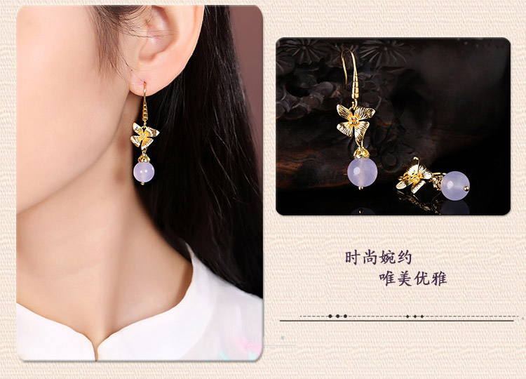 時(shí)尚婉約耳環(huán)，復(fù)古優(yōu)雅氣質(zhì)耳環(huán)