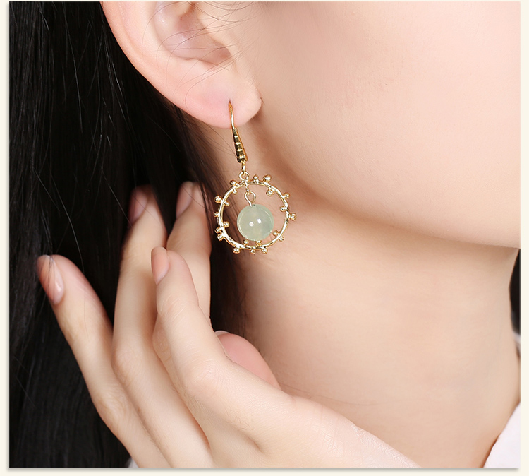 冷淡風(fēng)森系少女耳環(huán)，超仙氣質(zhì)圈圈耳環(huán)首飾