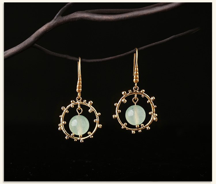 冷淡風(fēng)森系少女耳環(huán)，超仙氣質(zhì)圈圈耳環(huán)首飾