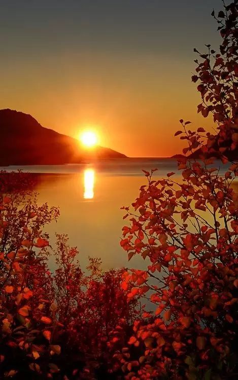 美到骨子里的夕陽風景：青山依舊在，幾度夕陽