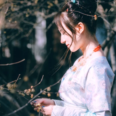 淡雅清新帶團(tuán)扇女生頭像，唯美古風(fēng)真人頭像