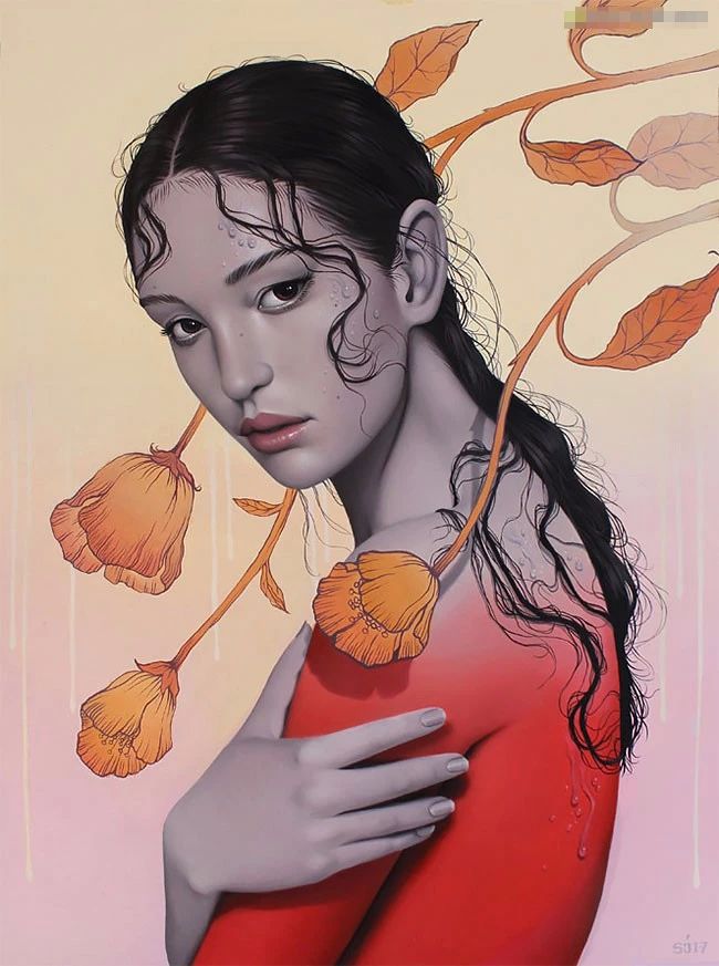 肖像插畫(huà)遇上植物花卉，碰撞出不一樣的火花！