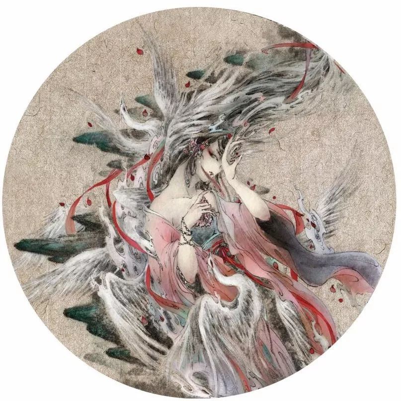 古典唯美插畫：杉澤的家佳樂文學(xué)水墨百鬼圖插畫