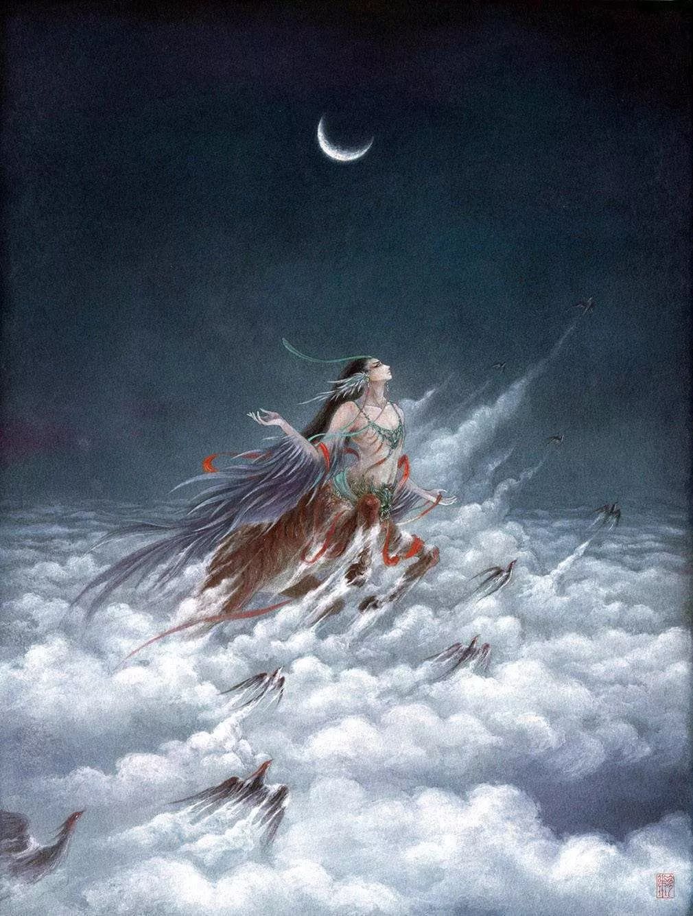 古典唯美插畫：杉澤的家佳樂(lè)文學(xué)水墨百鬼圖插畫