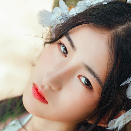 輕舞霓海神之女頭像，唯美古風真人頭像