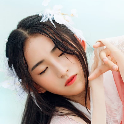 輕舞霓海神之女頭像，唯美古風真人頭像