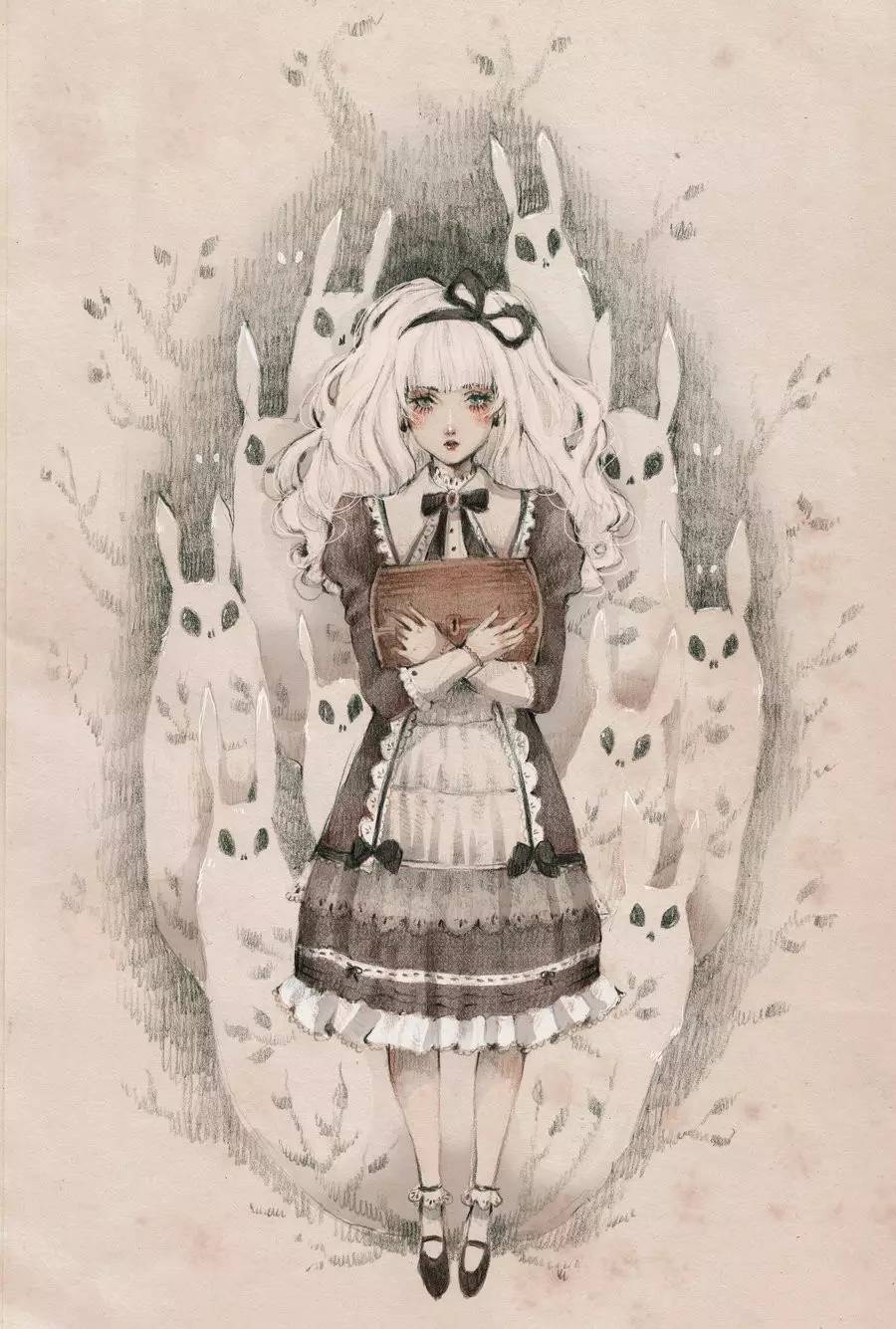 暖色調(diào)手繪插畫，給一種人淡淡的插畫美!