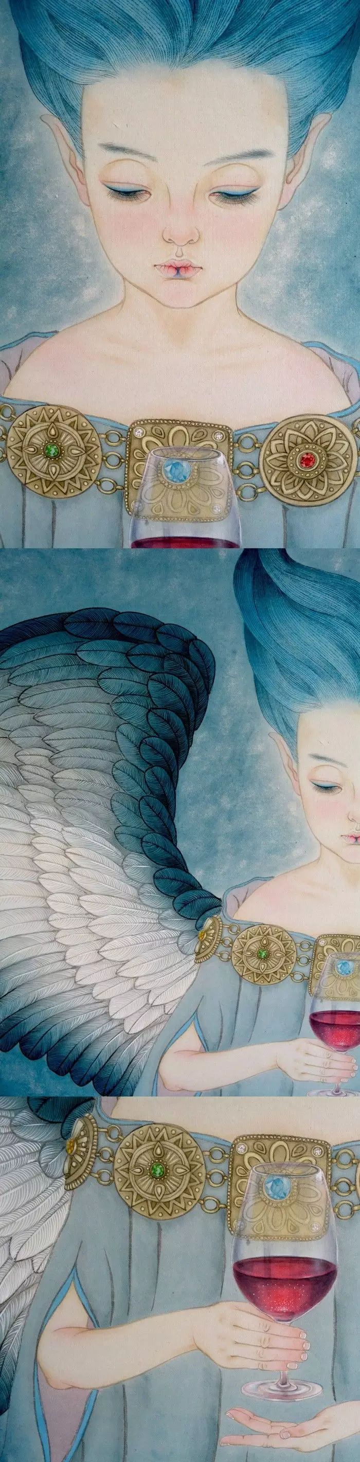 古風(fēng)詩(shī)意手繪插畫：一場(chǎng)風(fēng)花雪月任飄搖美！