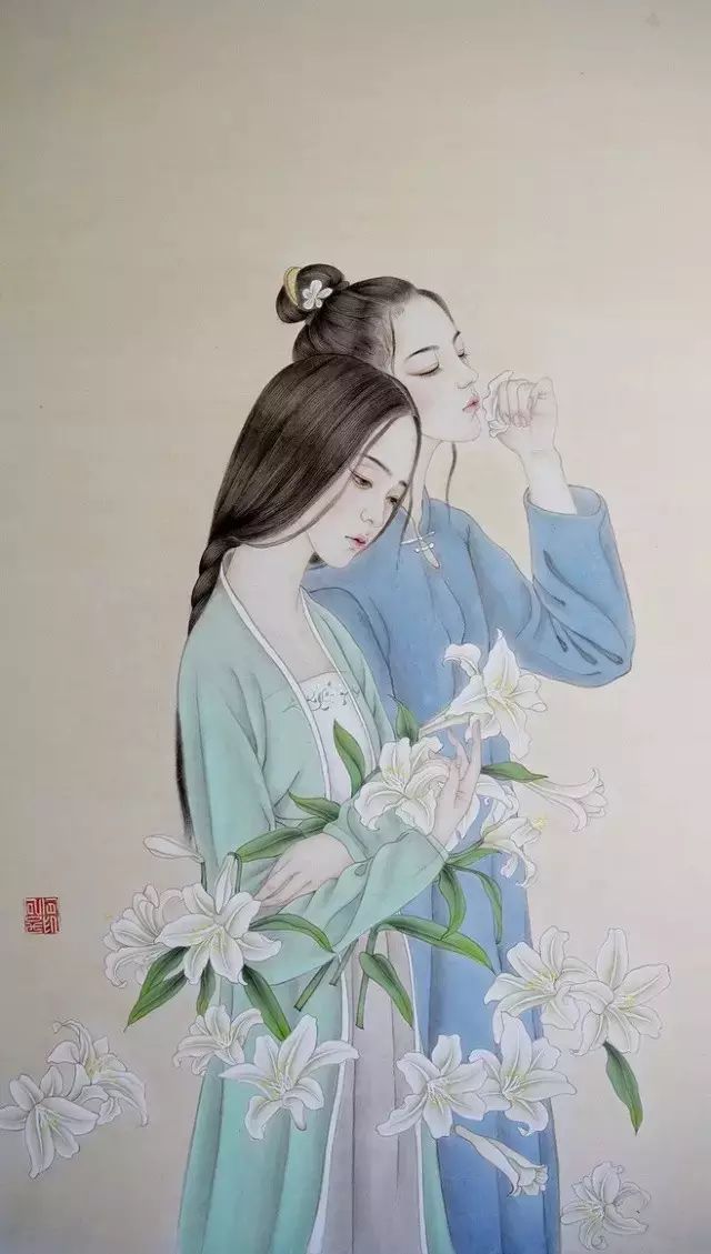 古風(fēng)詩意手繪插畫：一場風(fēng)花雪月任飄搖美！