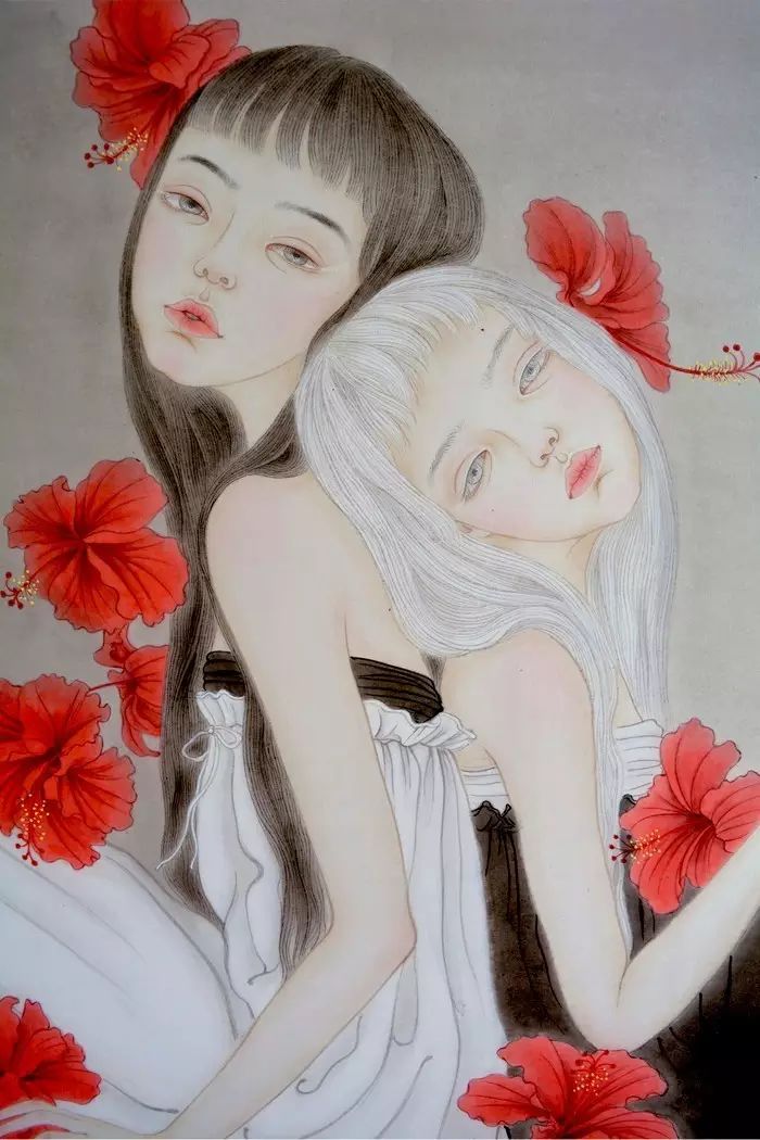 古風(fēng)詩意手繪插畫：一場風(fēng)花雪月任飄搖美！