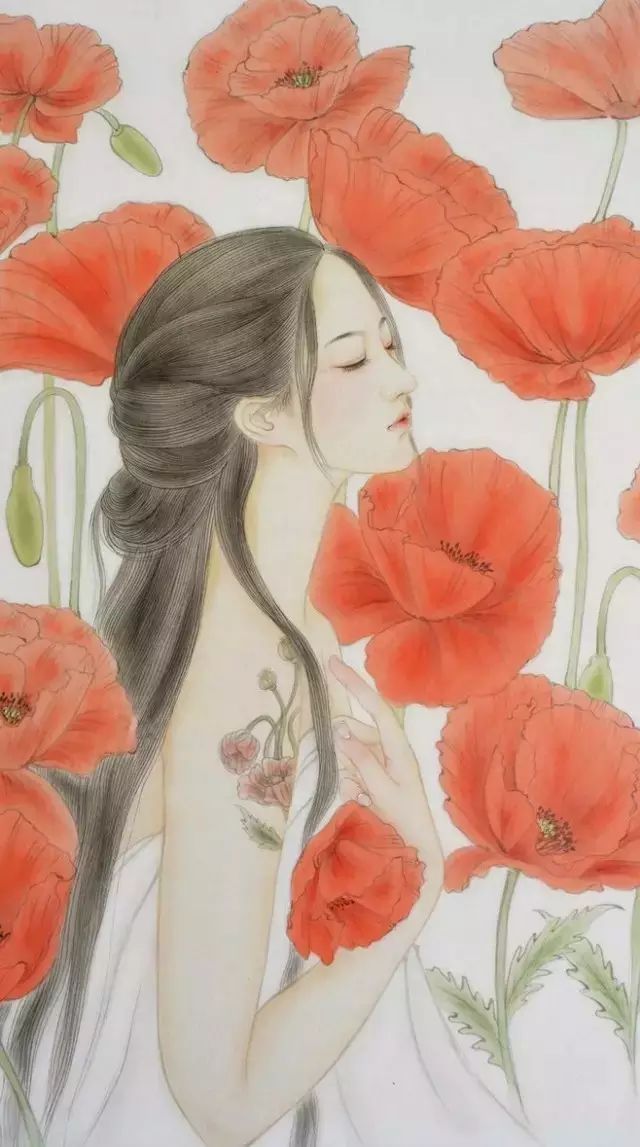 古風詩意手繪插畫：一場風花雪月任飄搖美！