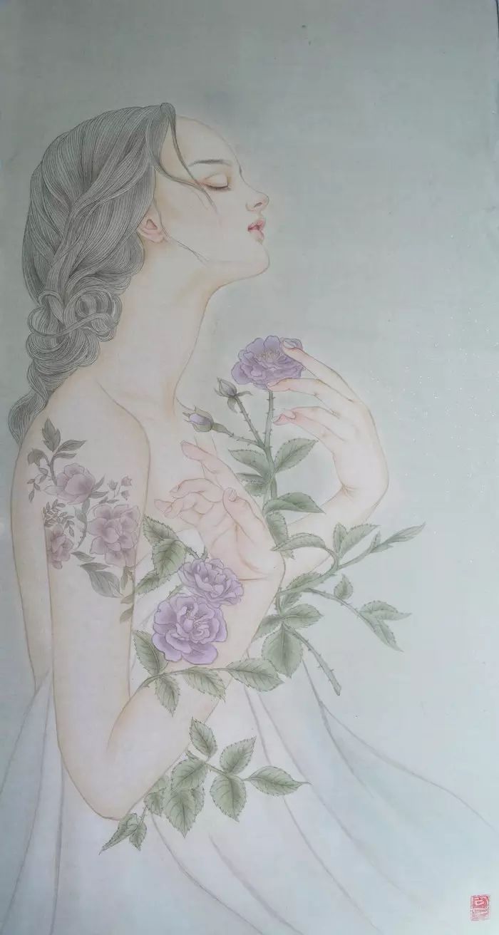 古風詩意手繪插畫：一場風花雪月任飄搖美！