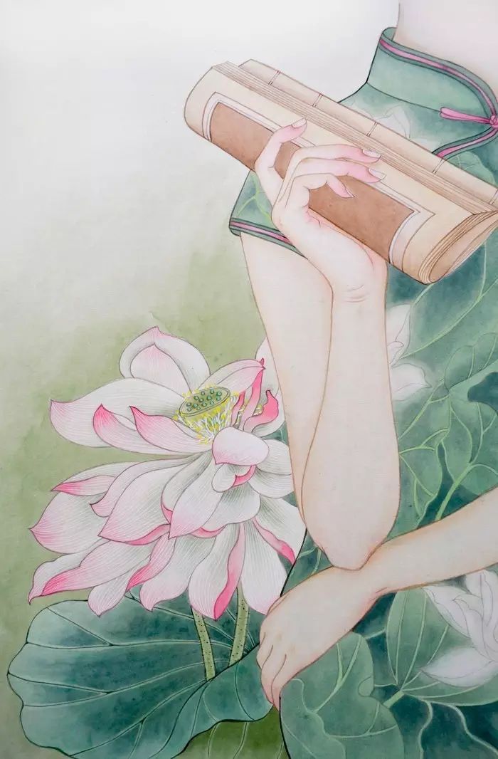 古風詩意手繪插畫：一場風花雪月任飄搖美！