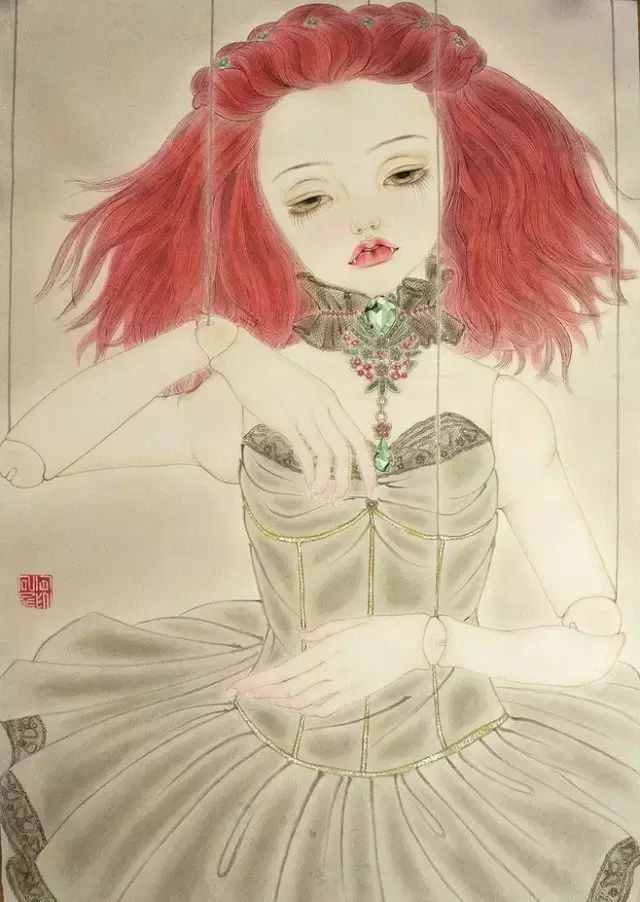 古風詩意手繪插畫：一場風花雪月任飄搖美！