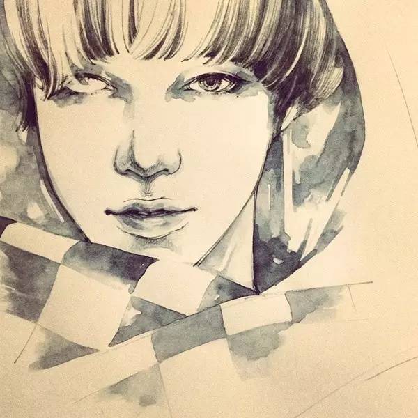 50幅人物速寫手繪插畫：感受時(shí)尚奇妙意境