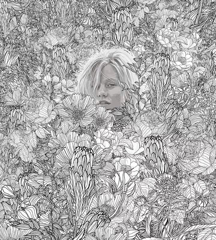 美人與花插畫：用線條淋漓盡致展現(xiàn)女性魅力！