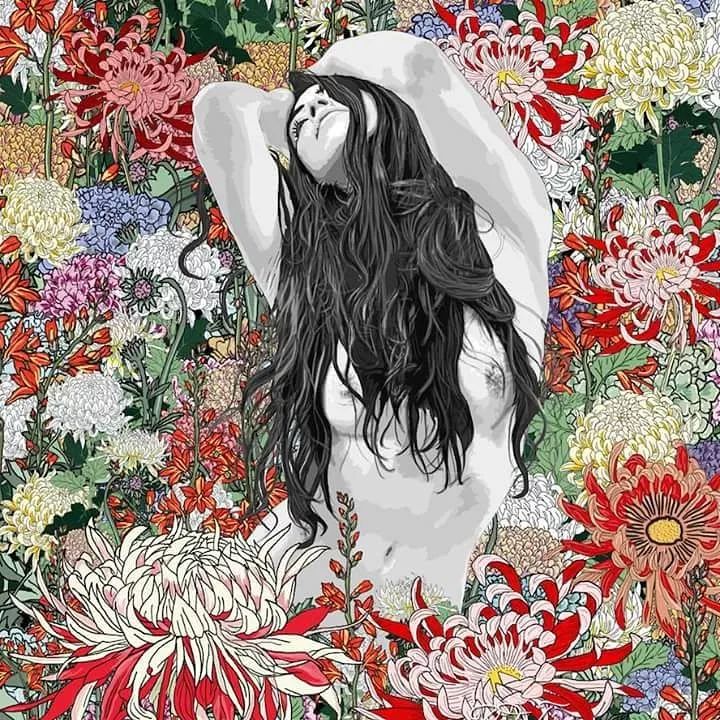 美人與花插畫：用線條淋漓盡致展現(xiàn)女性魅力！