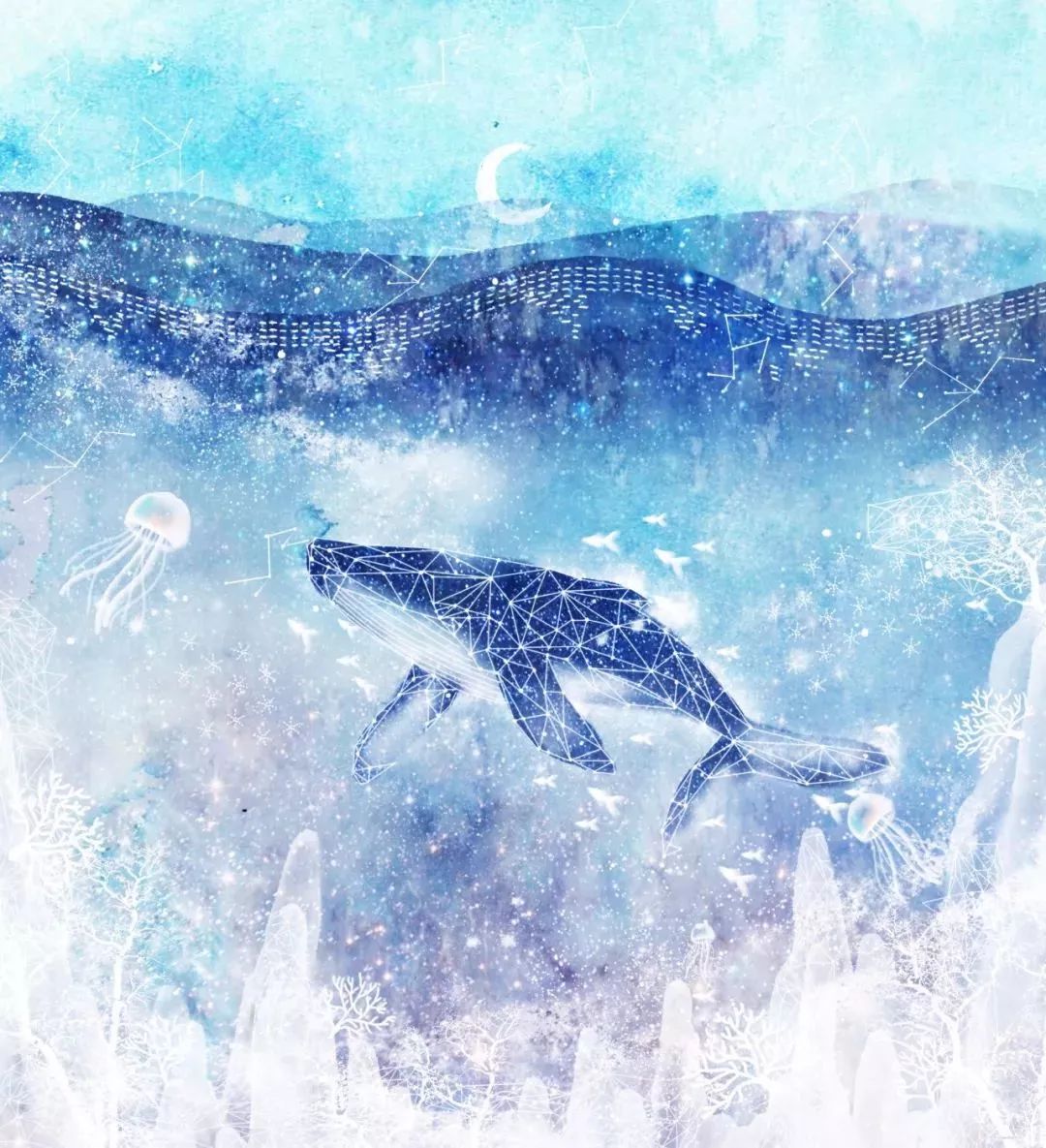 好美的水彩插畫，夢幻奇妙的插畫設(shè)計