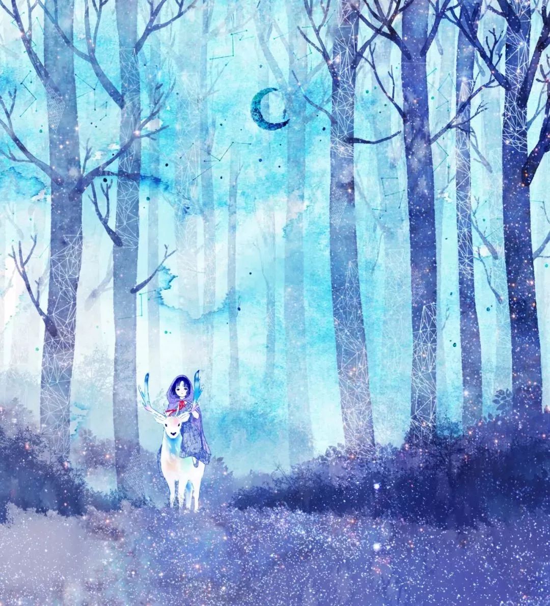 好美的水彩插畫，夢幻奇妙的插畫設(shè)計