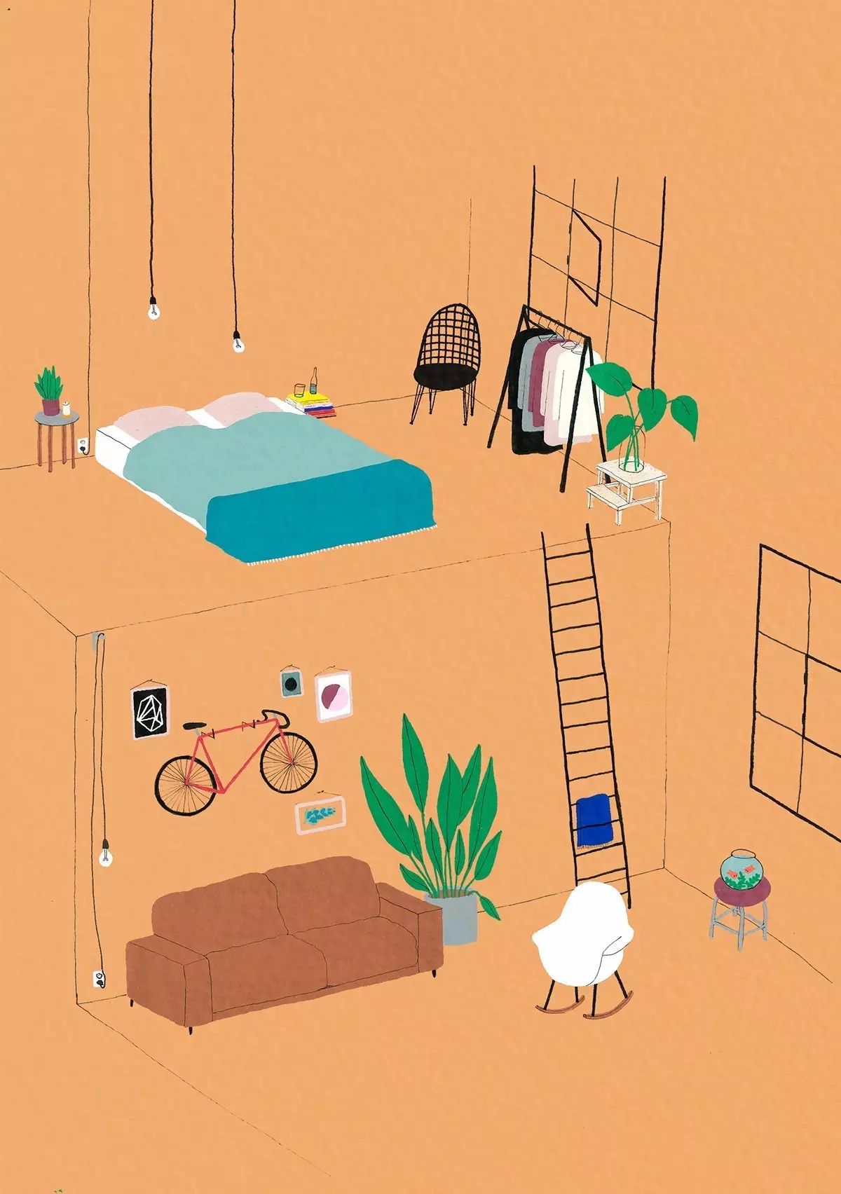 簡約小插畫，簡單小日子