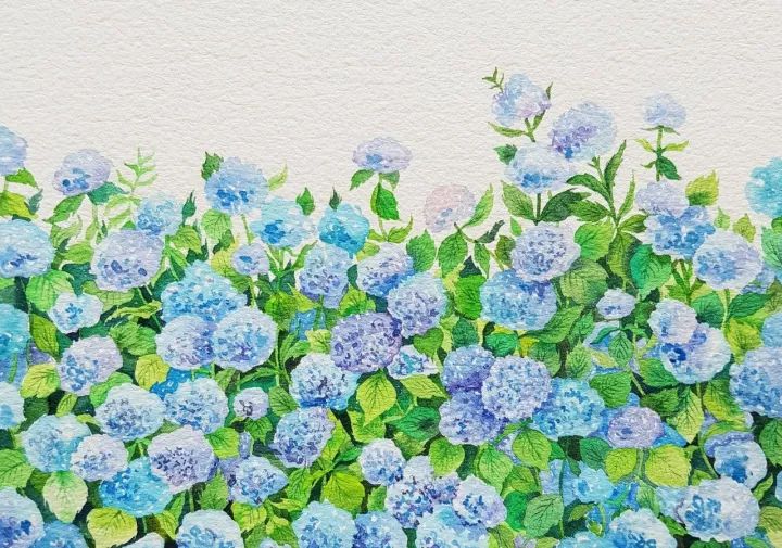 四季水彩花卉插畫，驚艷唯美!