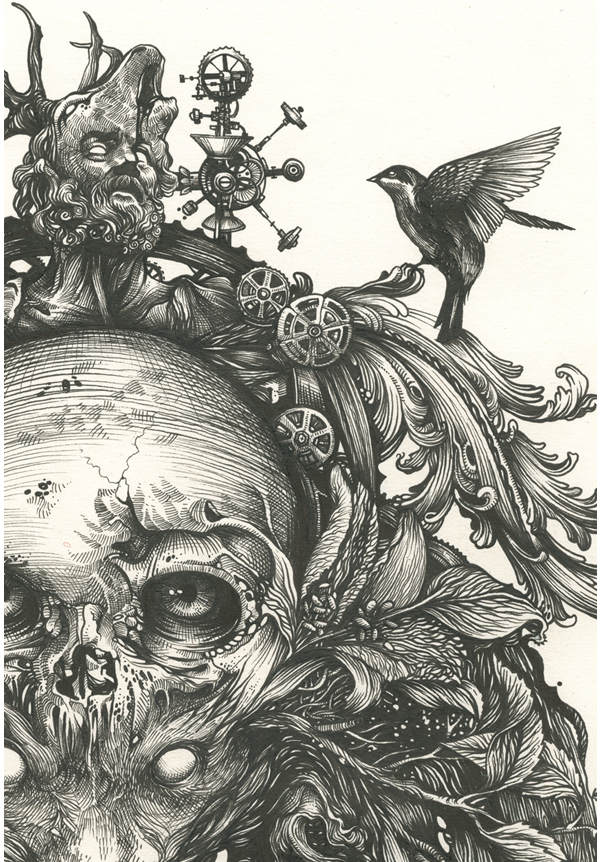 驚嘆的黑白手繪插畫，膩害了!