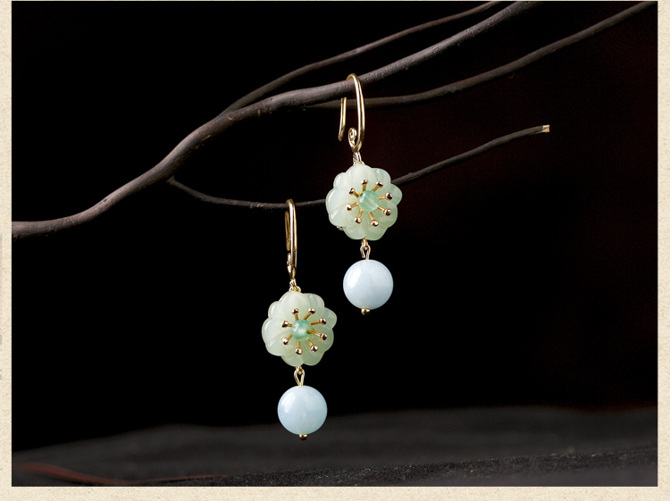 氣質(zhì)冷淡古風耳環(huán)：風上云耳環(huán)首飾