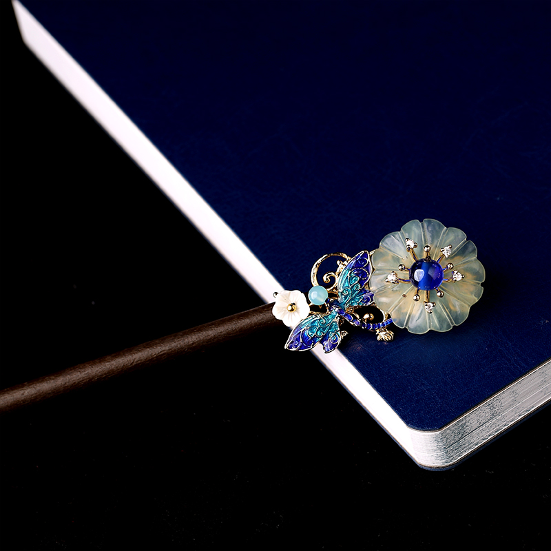 古風花朵發(fā)簪發(fā)飾，未聞花名中式簪子頭飾